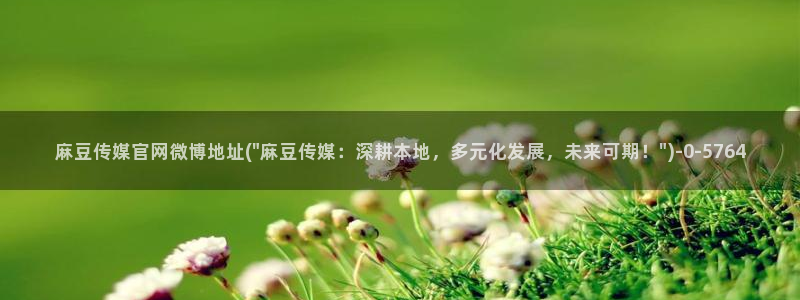 麻豆传媒微博官网：麻豆传媒官网微博地址(\